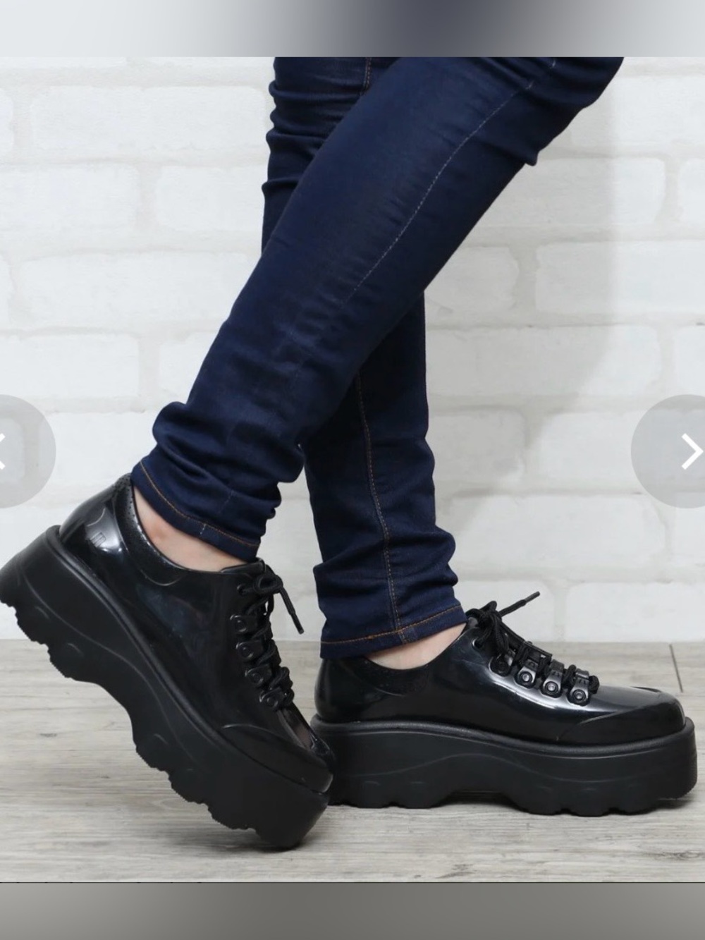 Melissa Black Platform Lace-Up Oxfords Shoes brand new in Box